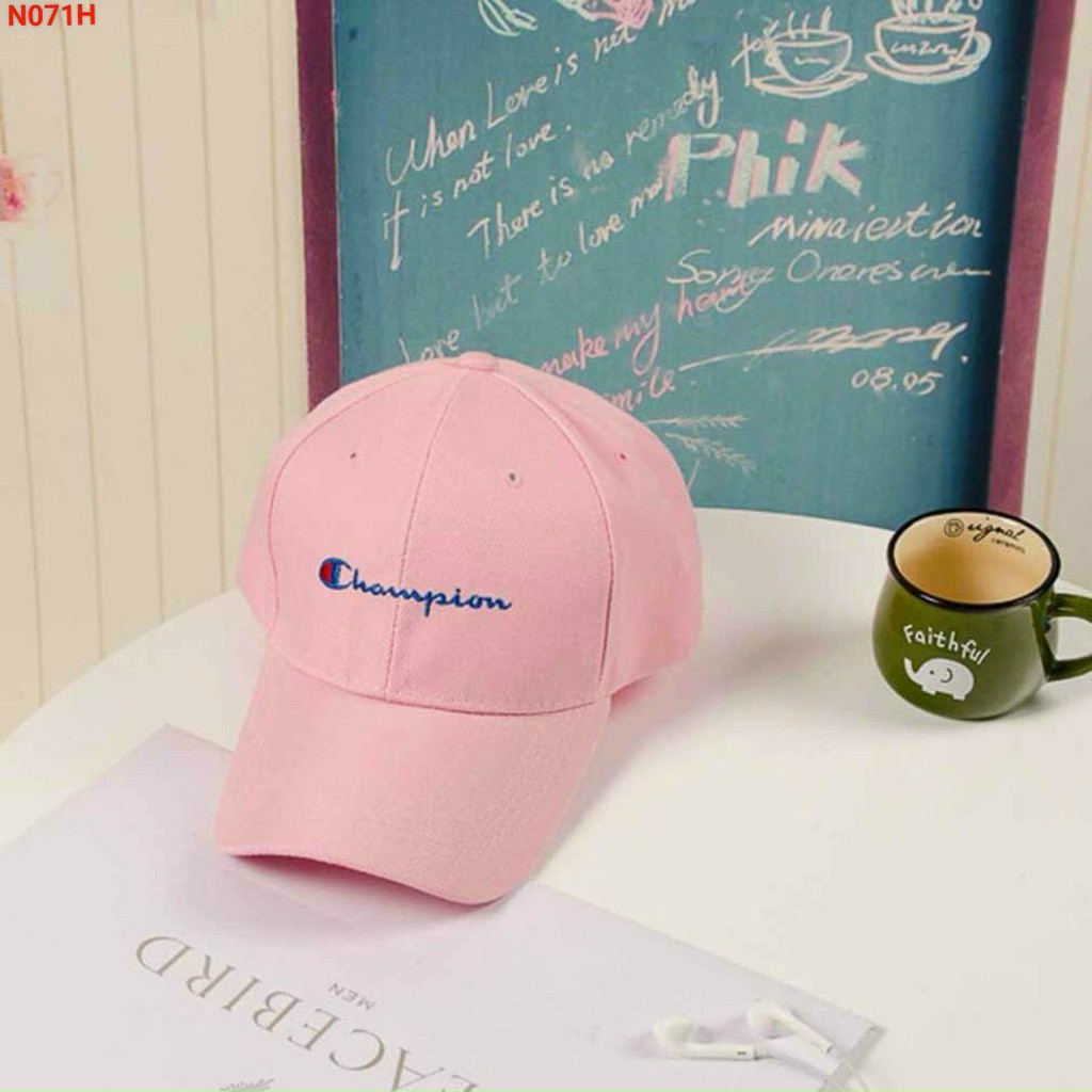 &lt;Hot&gt; Nón lưỡi trai unisex nam nữ nhiều màu, form chuẩn, hàng đẹp (CHAMPION)