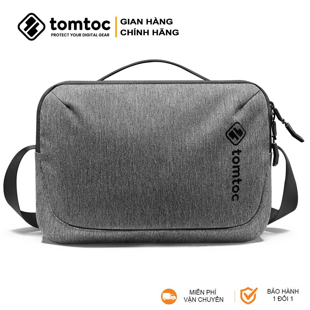 Túi đeo chéo TOMTOC Crossbody for Tech Accessories &amp; iPad Pro / Tablet 11inch Gray - H02-A01G - Phân Phối Chính Hãng