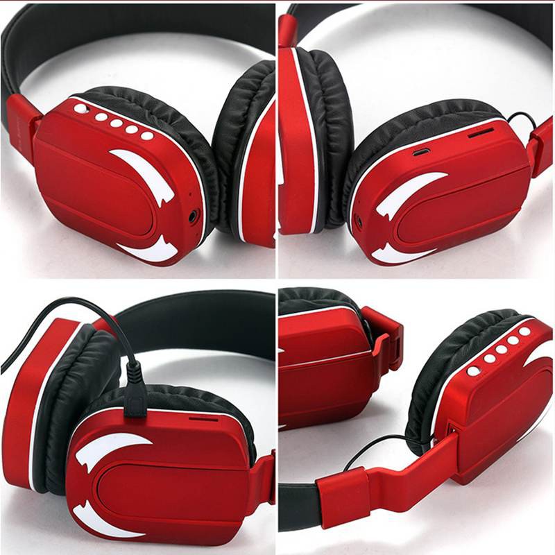 Tai nghe chụp tai BS770 không dây có đèn LED cao cấp - nháy theo điệu nhạc ( màu đỏ)