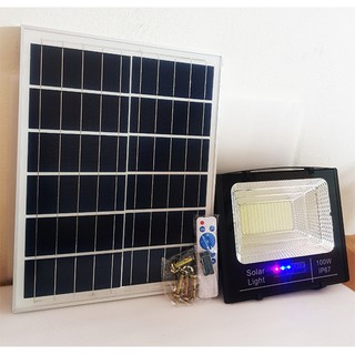 Đèn năng lượng mặt trời đèn pha led vỏ nhôm chống nước 40W 60W 100W 200W 300W thời gian sáng kéo dài  bh 24 tháng