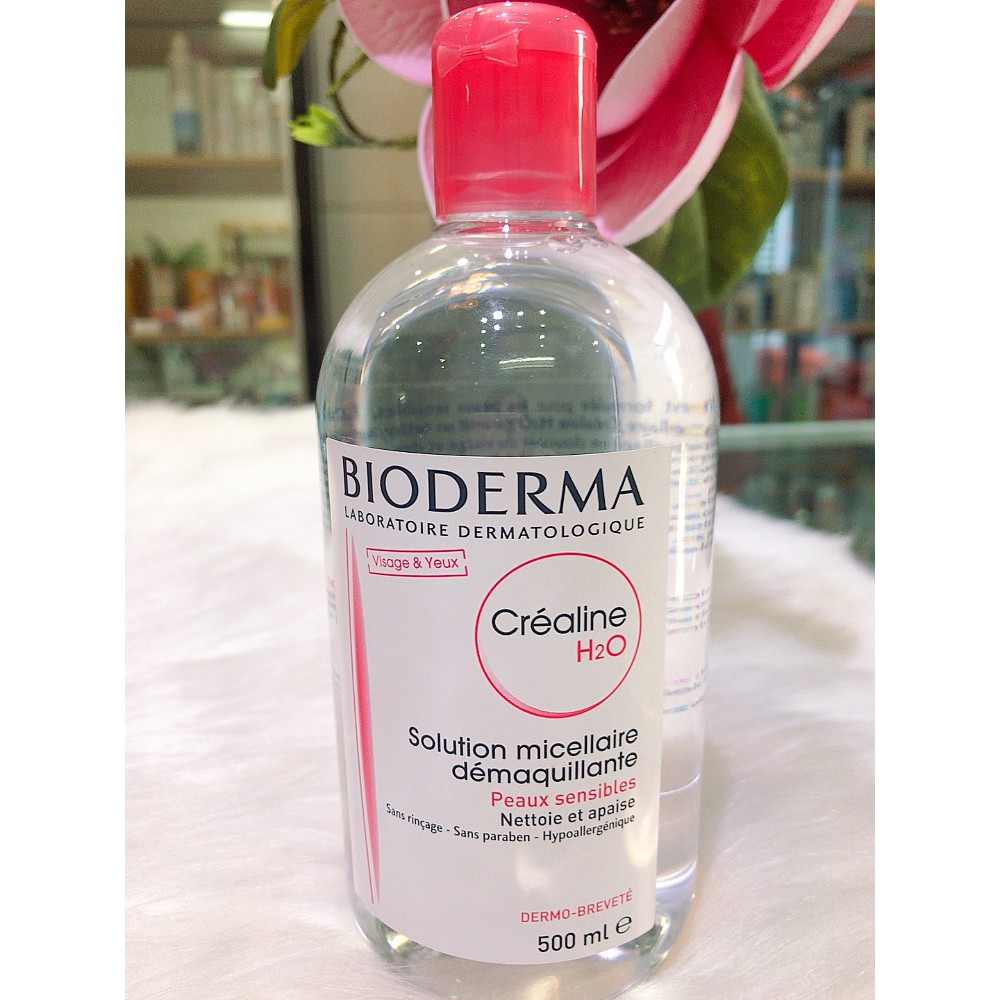 [L&V] Nước Tẩy Trang BIODERMA Créaline Nắp Hồng Cho Da Khô, Hỗn Hợp Thiên Khô, Và Làn Da Nhạy Cảm