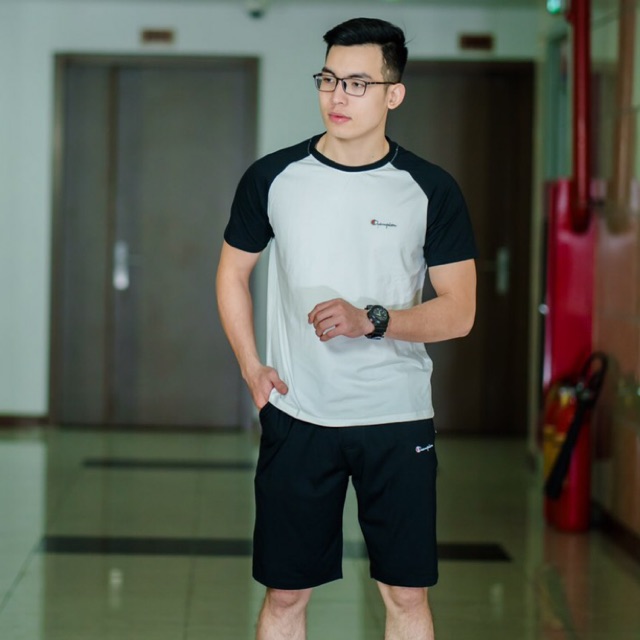 Bộ Quần áo thể thao trơn cotton lạnh- bộ thể thao nam trơn siêu men