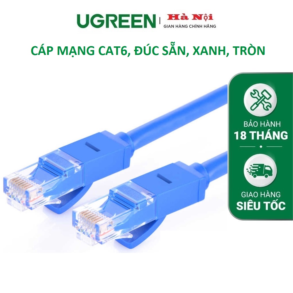 Dây mạng bấm sẵn 2 đầu Cat6 UTP Patch Cords UGREEN NW102
