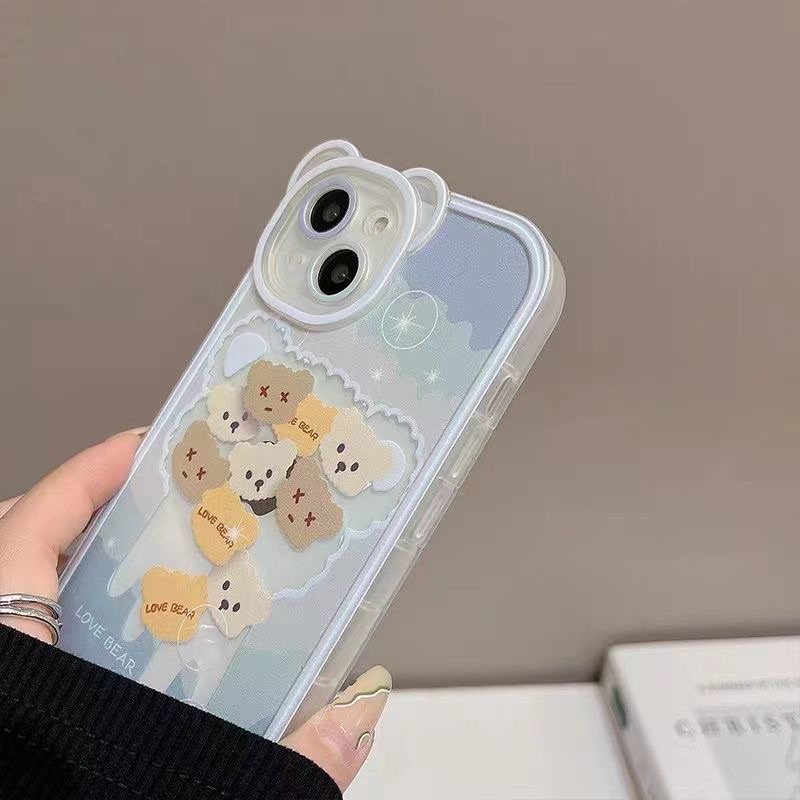 Ốp Iphone Bear Xanh 13 Pro Max/13/13 Pro/12 Pro Max/12/212 Pro/11 Pro Max/11/Xs Max/X/Xs/8 Plus/7 Plus