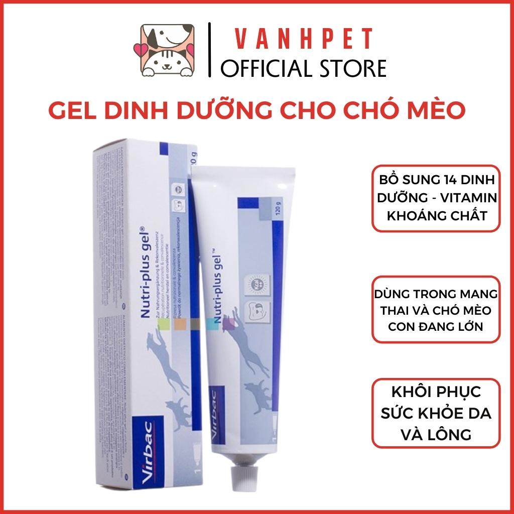 Gel dinh dưỡng Nutri Plus Gel Virbac cung cấp vitamin và các khoáng chất  cho chó mèo biếng ăn gầy cọc - vanhpet