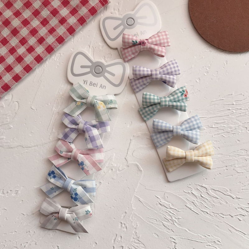 Set 5 kẹp tóc nơ nhiều màu sắc xinh xắn cho bé gái