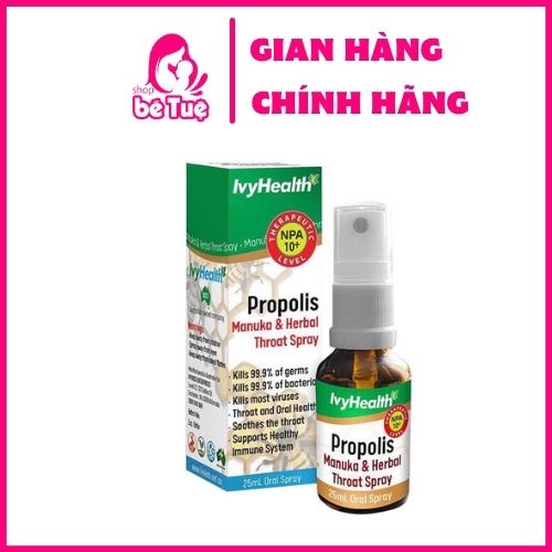 Keo ong IvyHealth Propolis Drop 3Y+ Úc 25ml (Hộp)