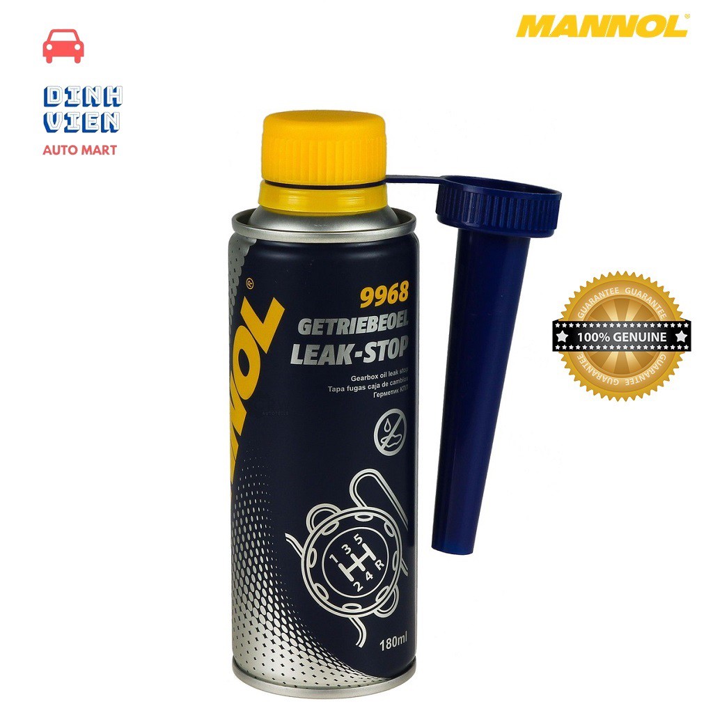 [100% Germany] Chống Rỉ Dầu Hộp Số, Tái Tạo Joint Cao Su Bị Chai Cứng MANNOL 9968 Getriebeoel Leak-Stop 180ML