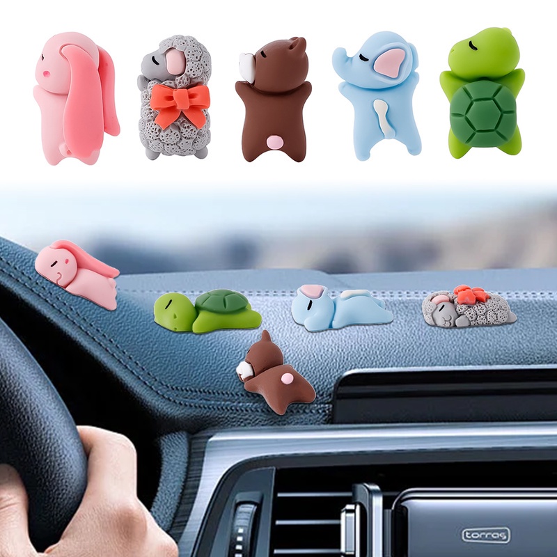 1 Tượng Nhựa Hoạt Hình Đang Ngủ Dễ Thương Trang Trí Nhà Cửa / Xe Hơi / Máy Tính
