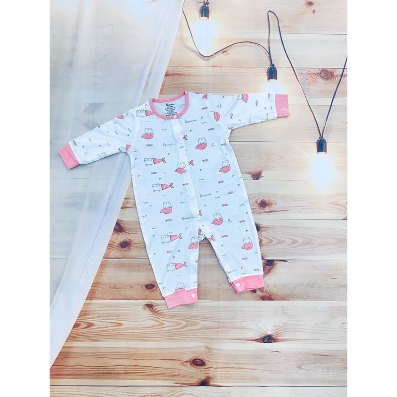 Các mẫu Body Avaler Sợi tre, cotton dài tay họa tiết, màu cho bé