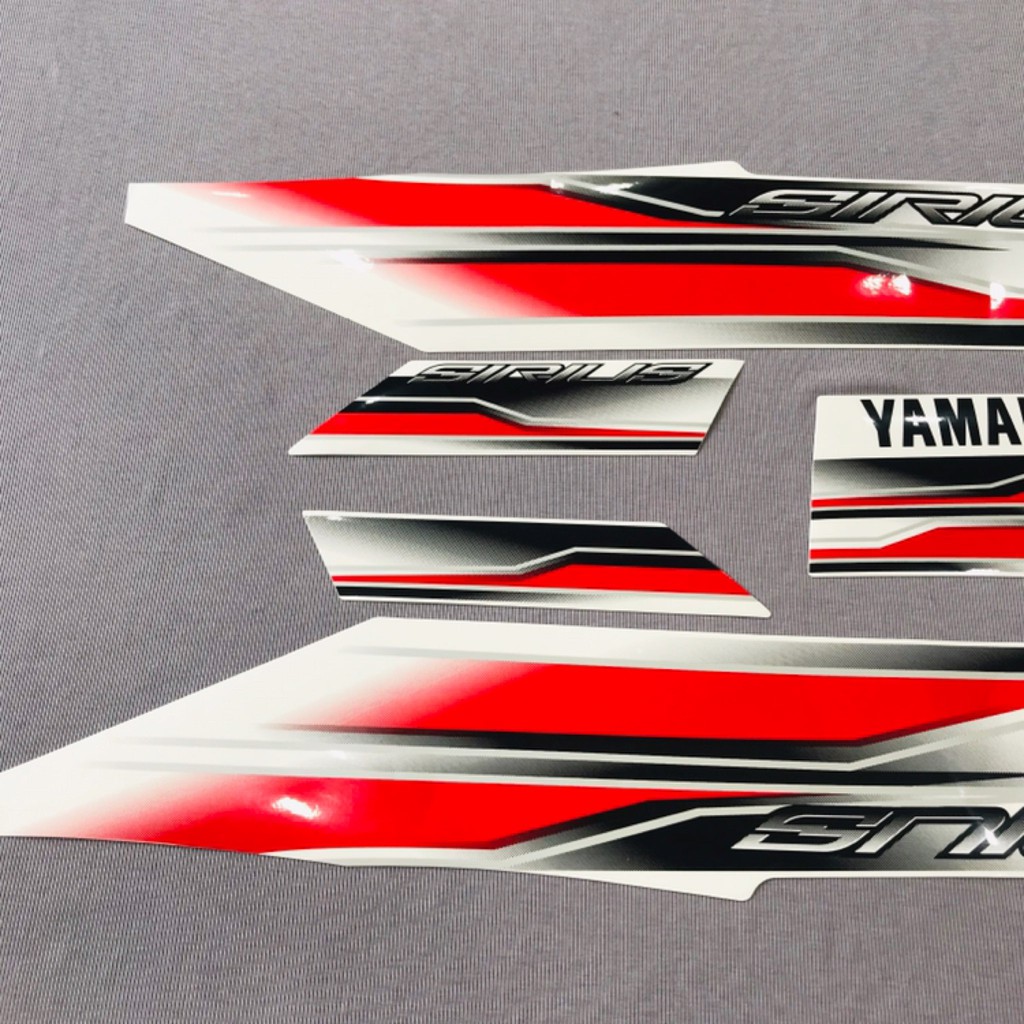 Trọn bộ tem rời dán xe máy Yamaha Sirius 2016 màu trắng