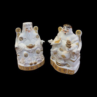(MÀU TRẮNG) Bộ tượng thần tài thổ địa sứ cao cấp