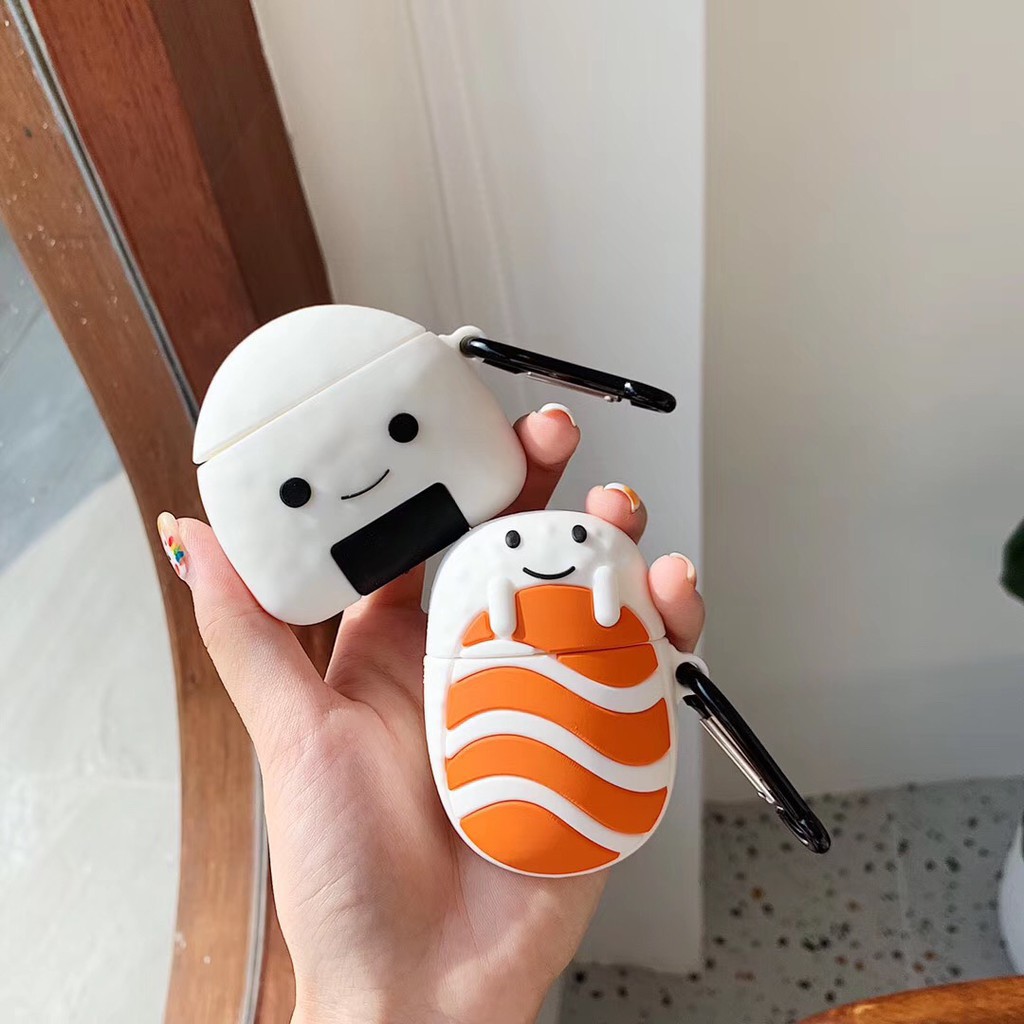 Vỏ bảo vệ mềm hình sushi dễ thương cho airpods1 airpods2