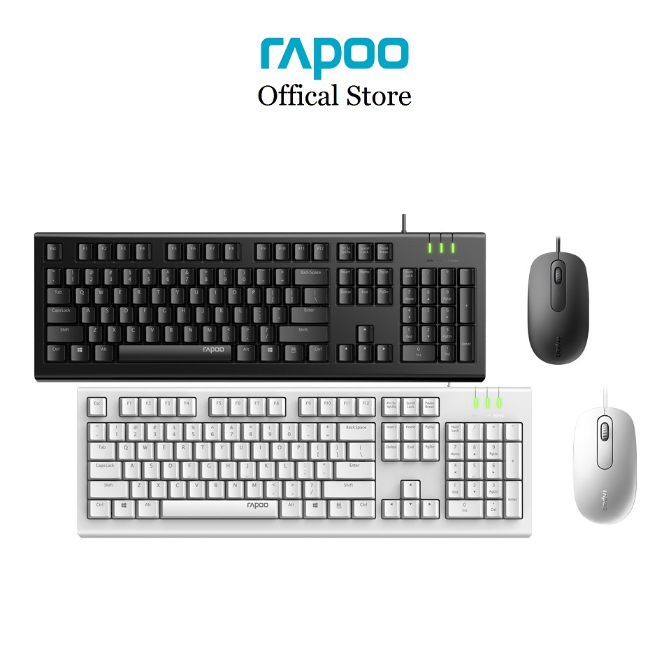 Bộ bàn phím & chuột có dây Rapoo X120 Pro