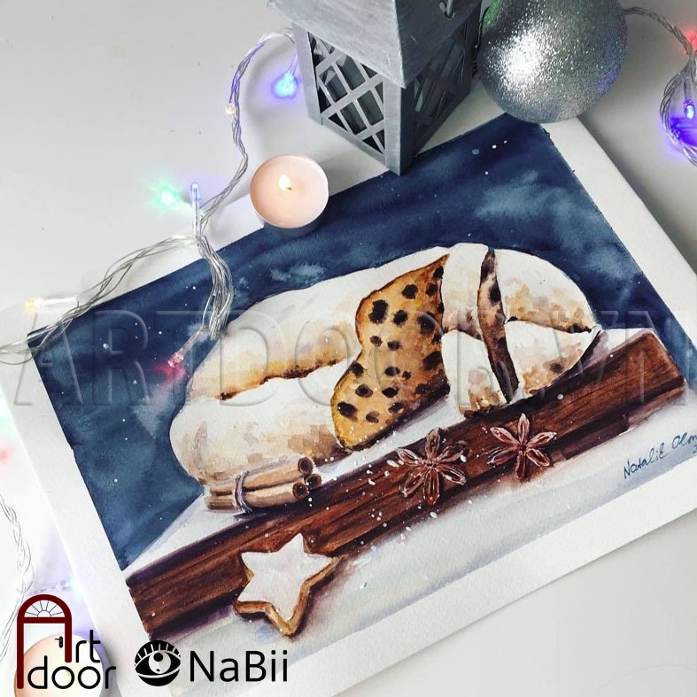 [ARTDOOR] Giấy vẽ màu nước NABII Aqua Fat 55% Cotton dày 300gsm (vân nổi Cold) - Newbie (8 tờ)