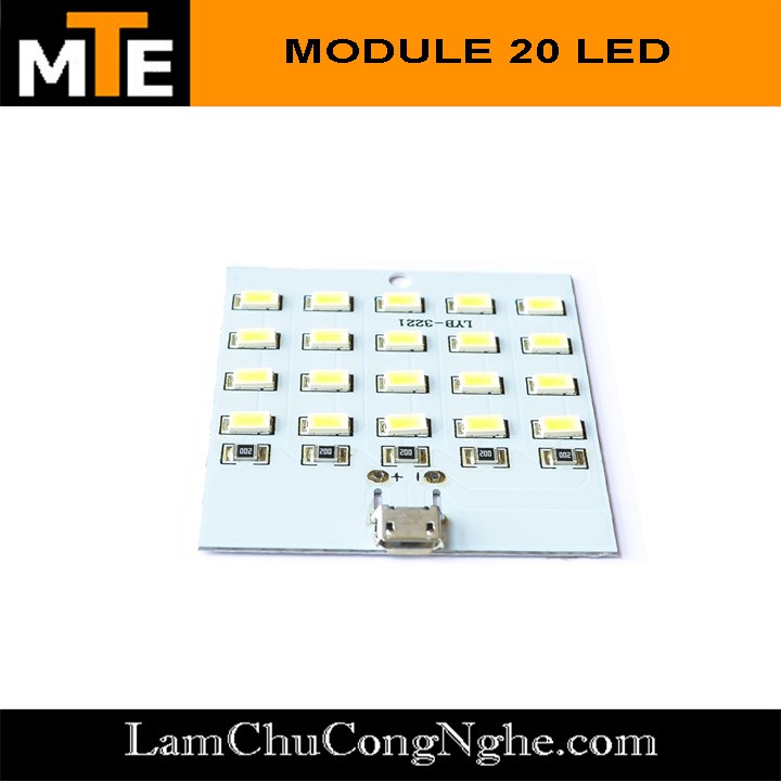 Module 20 bóng LED siêu sáng nguồn micro USB