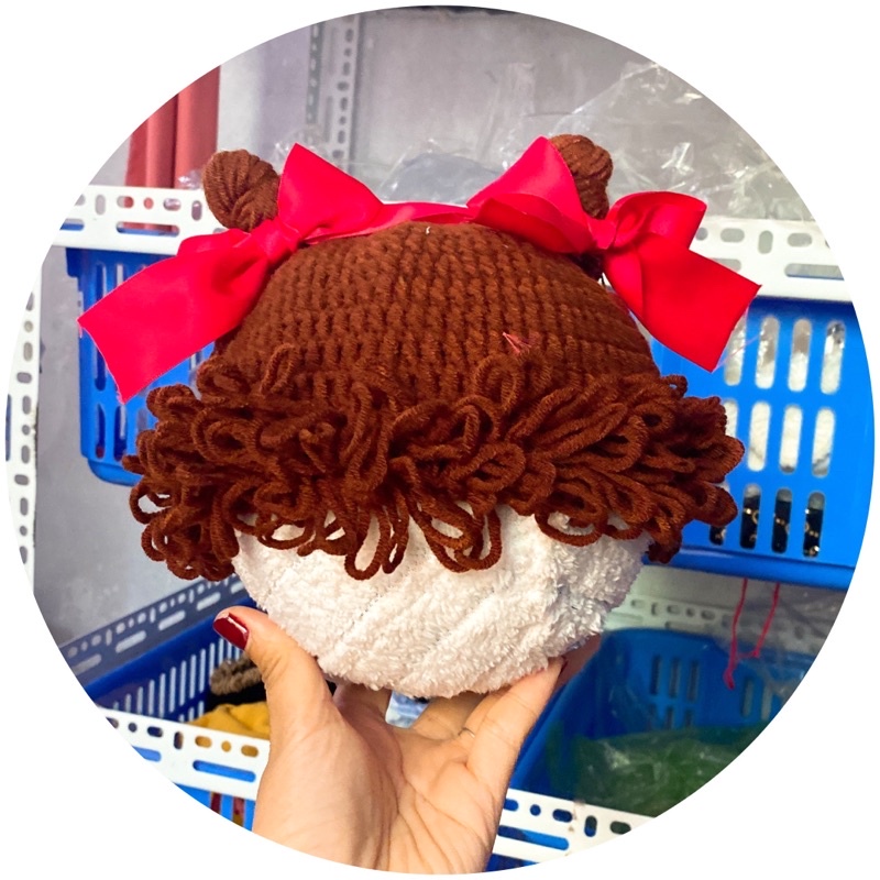mũ len hai búi cute
