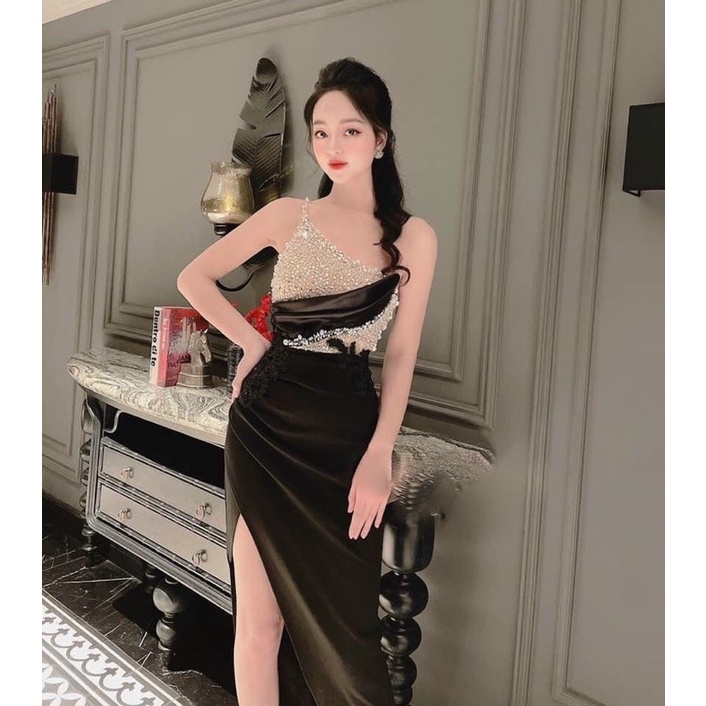 ĐẦM BODY LỆCH VAI HOA