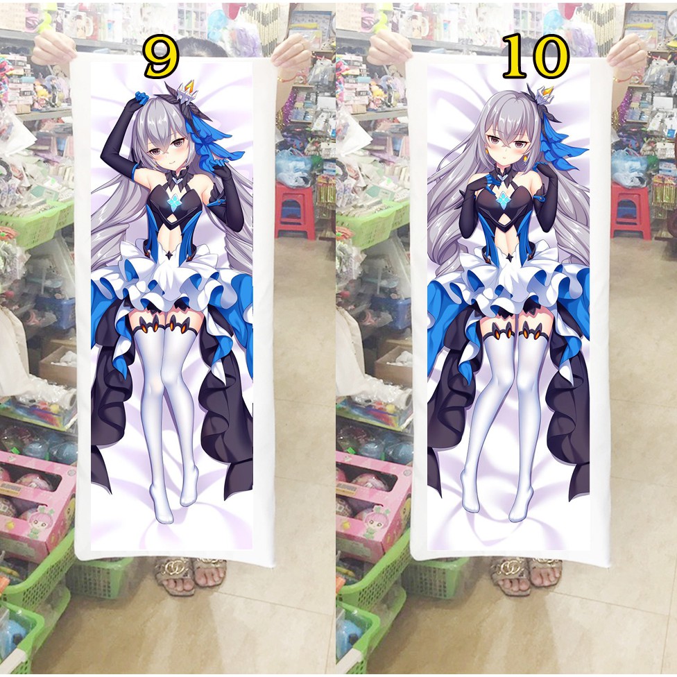 Gối ôm dài Gối ngủ anime Honkai Impact 3rd (Tặng 1 poster hoặc 1 huy hiệu)