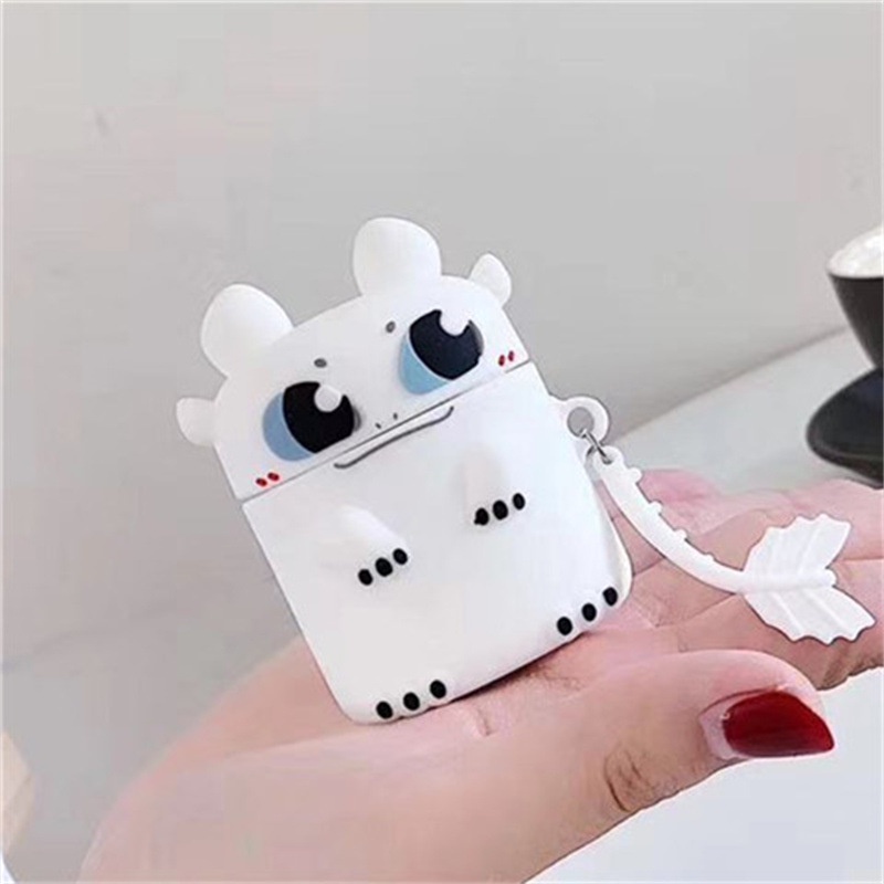 Vỏ Bảo Vệ Hộp Sạc Tai Nghe Airpods 1 2 Air Pods 1/2 Inpods 12 I12 I11 I9s Bằng Silicon Mềm Họa Tiết Hoạt Hình