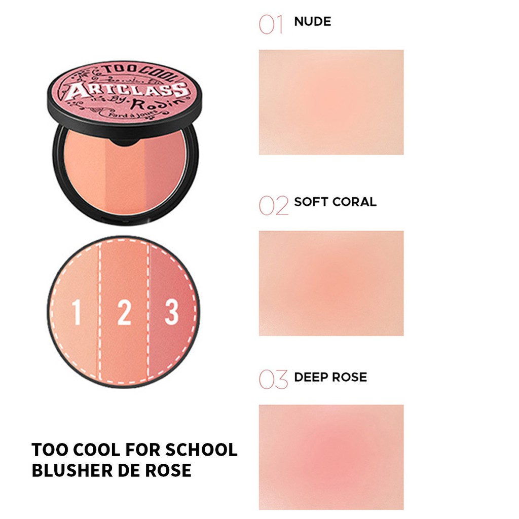 Phấn trang điểm TOO COOL FOR SCHOOL Art class By Roding Blusher_PECHE/ ROSE/ GINGER | BigBuy360 - bigbuy360.vn