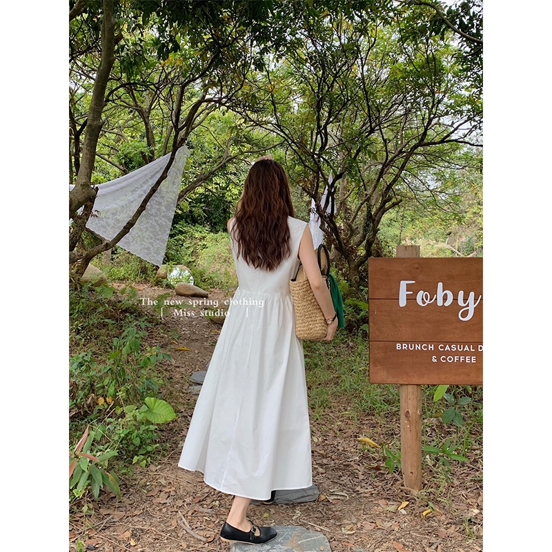 Set váy 3 lỗ  thô đũi dáng dài+ khăn xanh phong cách ulzzang