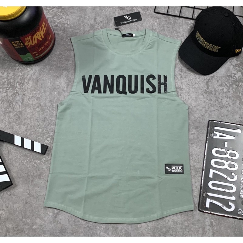 💥[siêu sale]Áo tank top gym nam, áo ba lỗ gym nam VANQUISH phom body cực chất,chất vải cotton 100% ,co giãn 4 chiều.💥