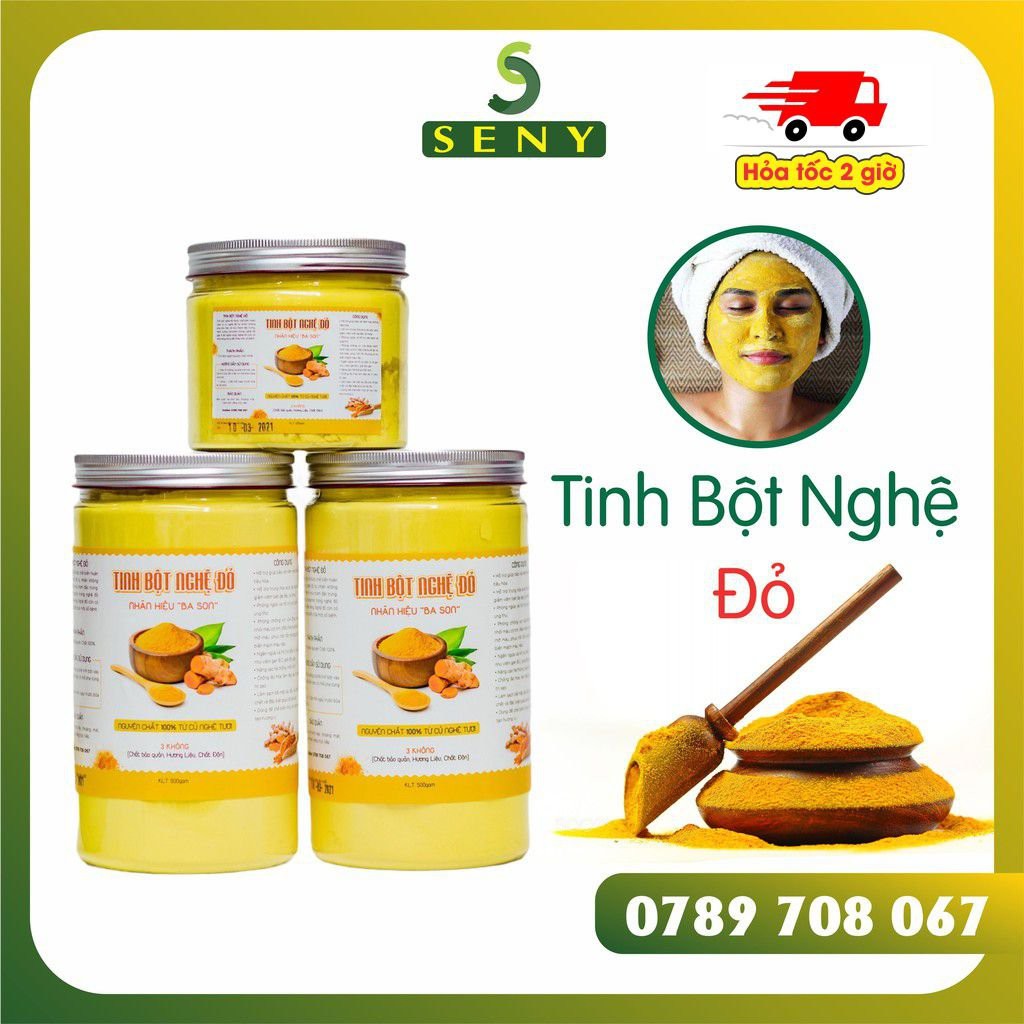 Tinh bột nghệ đỏ nguyên chất đắp mặt nạ Ba Son