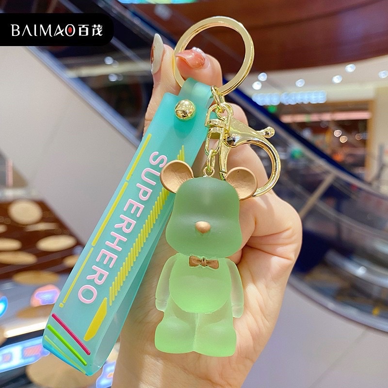Móc khóa gấu BEARRICK Hàn quốc hoạt hình dễ thương đủ màu sắc hot trend tiktok phụ kiện túi xách Ahung