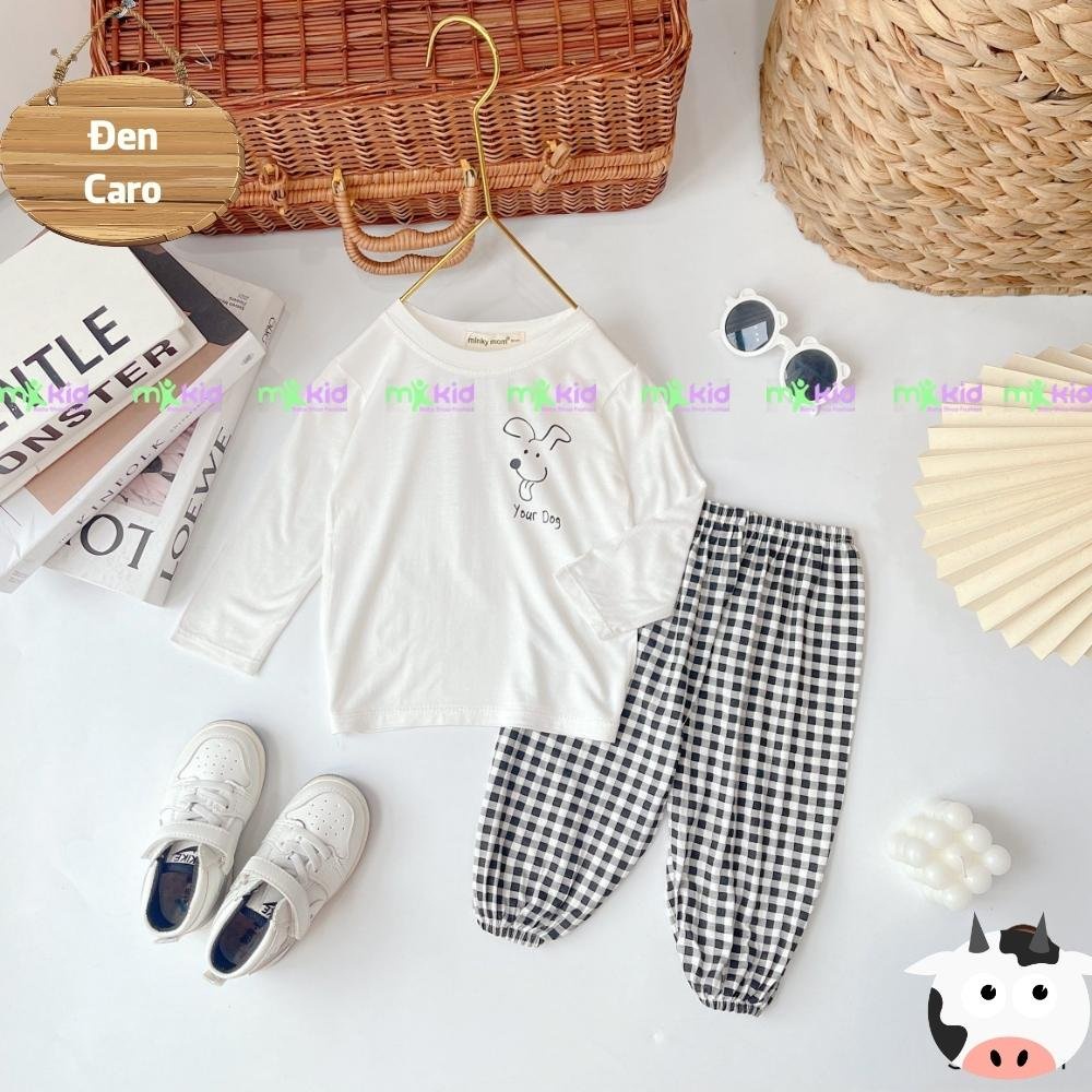 Bộ Thu Đông Cho Bé 14-26kg 💖 Bộ Minky Mom Dài Tay Cho Bé Trai Bé Gái 💖 Chất Thun Lạnh Siêu Co Giãn Thấm Hút Mồ Hôi Tốt .