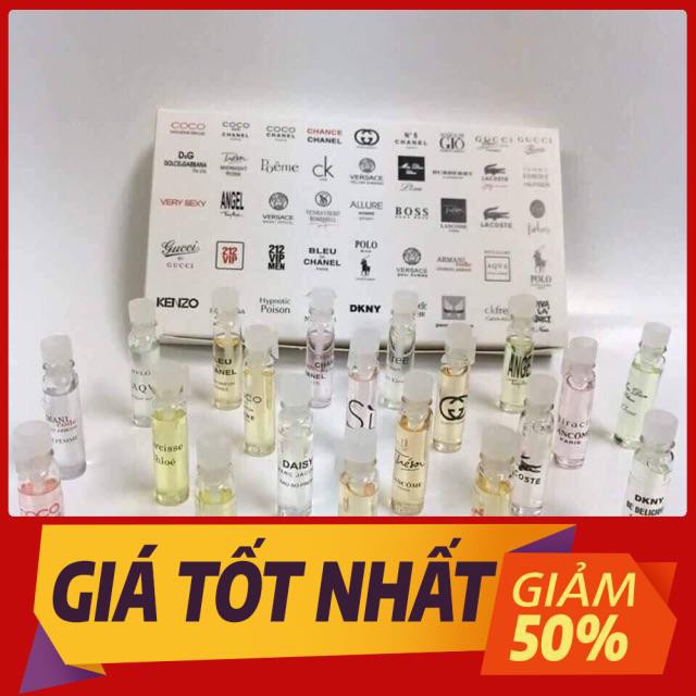 Set 20 lọ nước hoa mini hàng xuất khẩu chất lượng cao - Bộ nước hoa lưu hương cực lâu, hương thơm quyến rũ