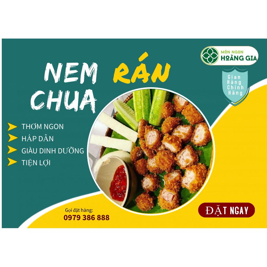 NEM CHUA RÁN TẨM XÙ HOÀNG GIA 500g - món ăn vặt ngon hảo hạng