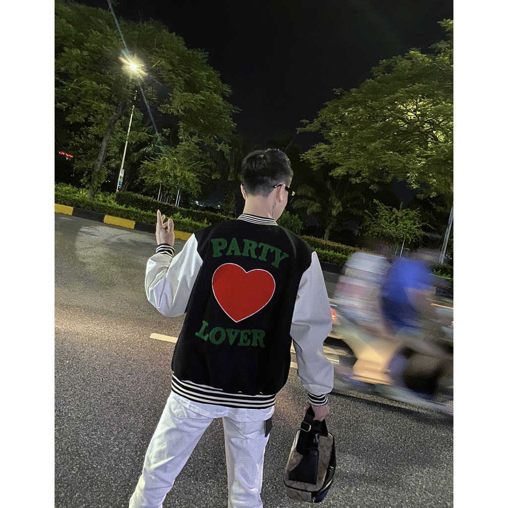 Áo Khoác BoomBer Nam Thêu Hình Cực Chất - Áo Khoác BoomBer Nam Chất Vải Dạ Tay Da 2 Lớp DT STORE MENWEAR