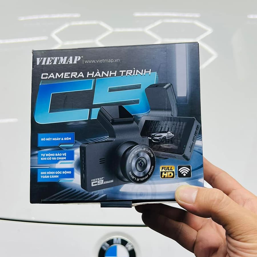 Camera hành trình VIETMAP C9 - 1080P Full HD góc rộng 170° - Hàng chính hãng bảo hành 12 tháng