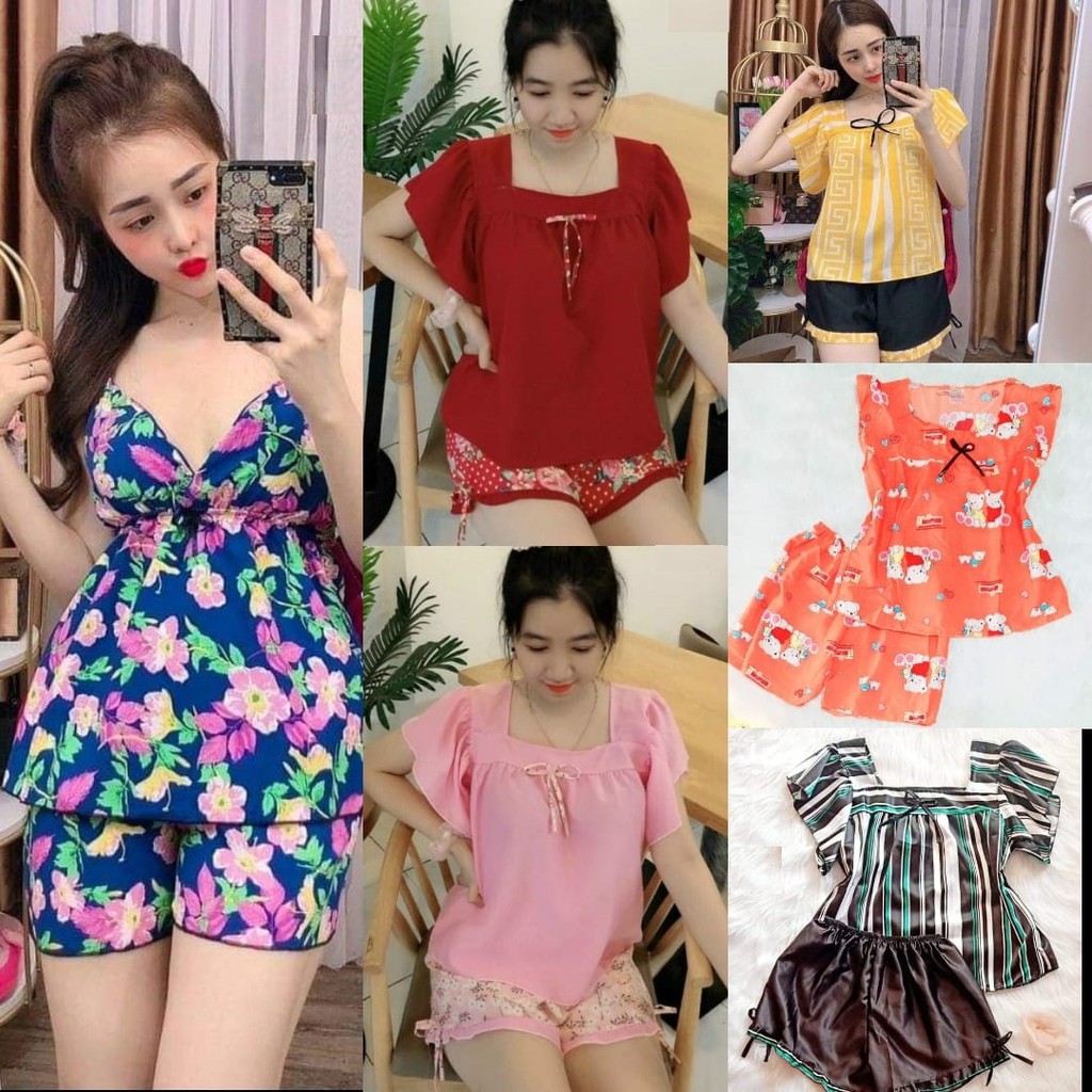 Bộ lụa đùi dễ thương - 38 đến 62kg | BigBuy360 - bigbuy360.vn