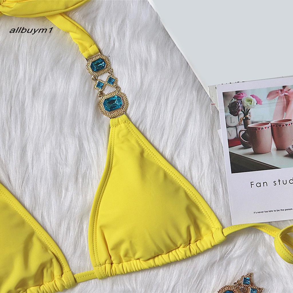 Set bikini cắt xẻ hở lưng màu sắc trang nhã thời trang dành cho phái đẹp