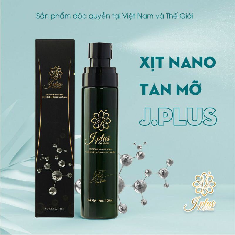 Xịt Tan Mỡ Jplus Jasmine (j.plus Đan Trường), Xịt Nano Tan Mỡ, Đánh Bay Mỡ Dư Thừa, Giảm Béo Hiệu Quả