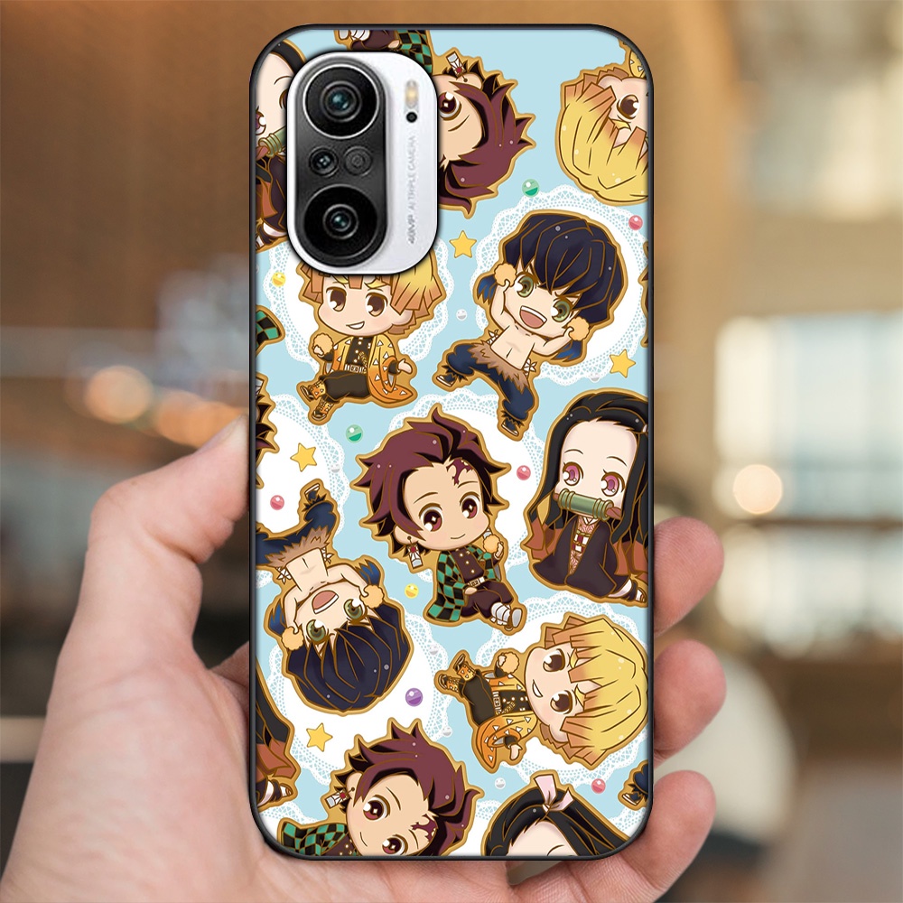 Ốp lưng Xiaomi K40 viền đen in hình Zenitsu Kimetsu no Yaiba