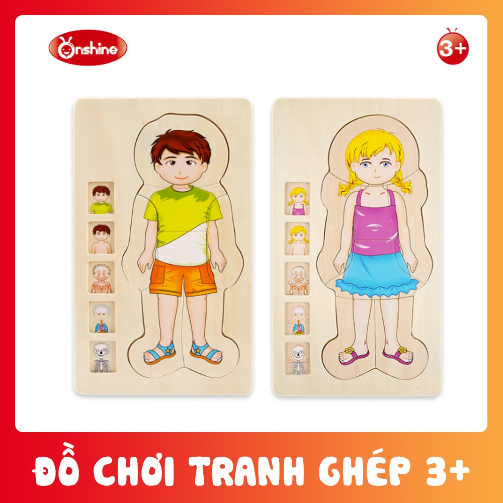 Tranh ghép cơ thể người cho bé 3 tuổi