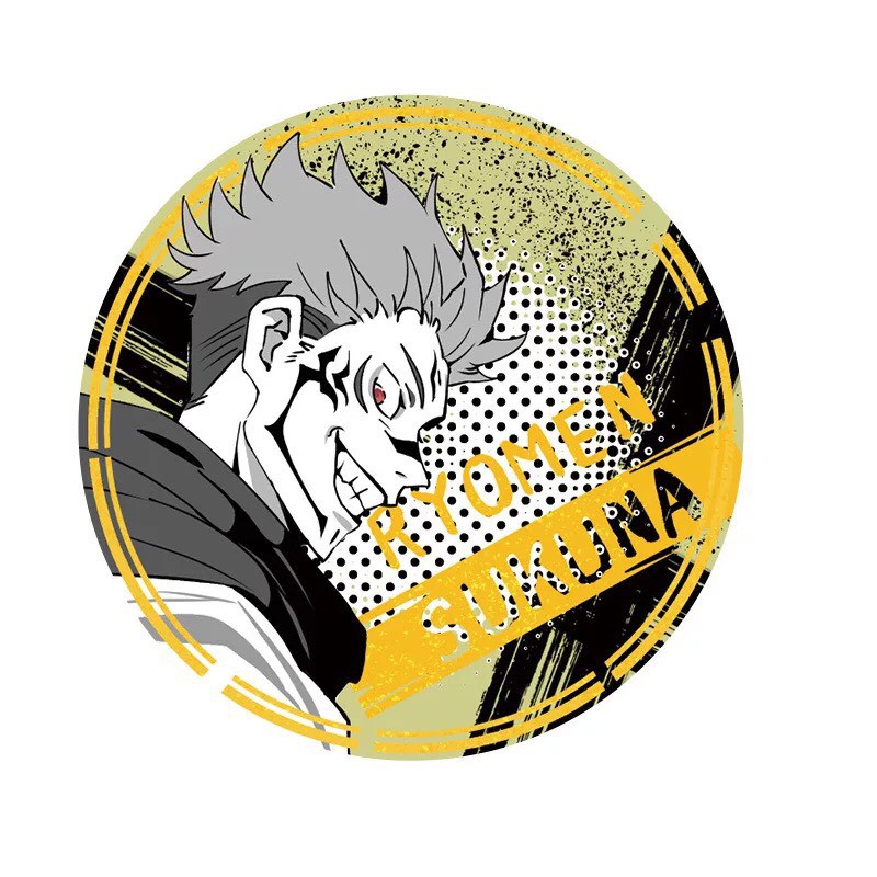 Combo 5 huy hiệu cài áo IN HÌNH Jujutsu Kaisen Chú thuật hồi chiến anime chibi dễ thương tiện lợi m01