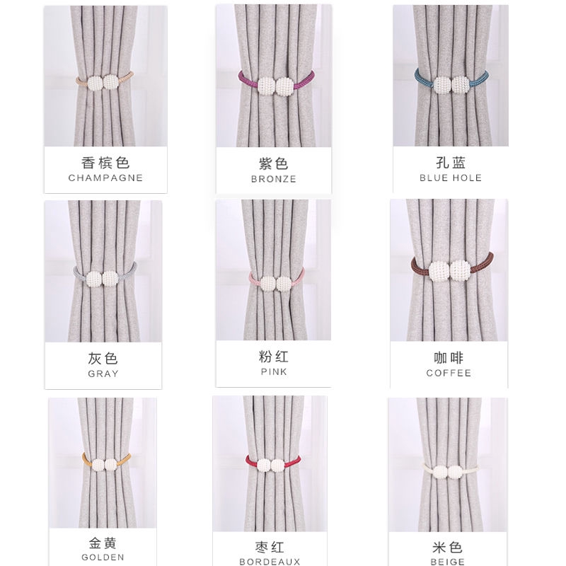1 Dây Buộc Rèm Cửa Có Nam Châm 9 Màu Kiểu Nhật Bản