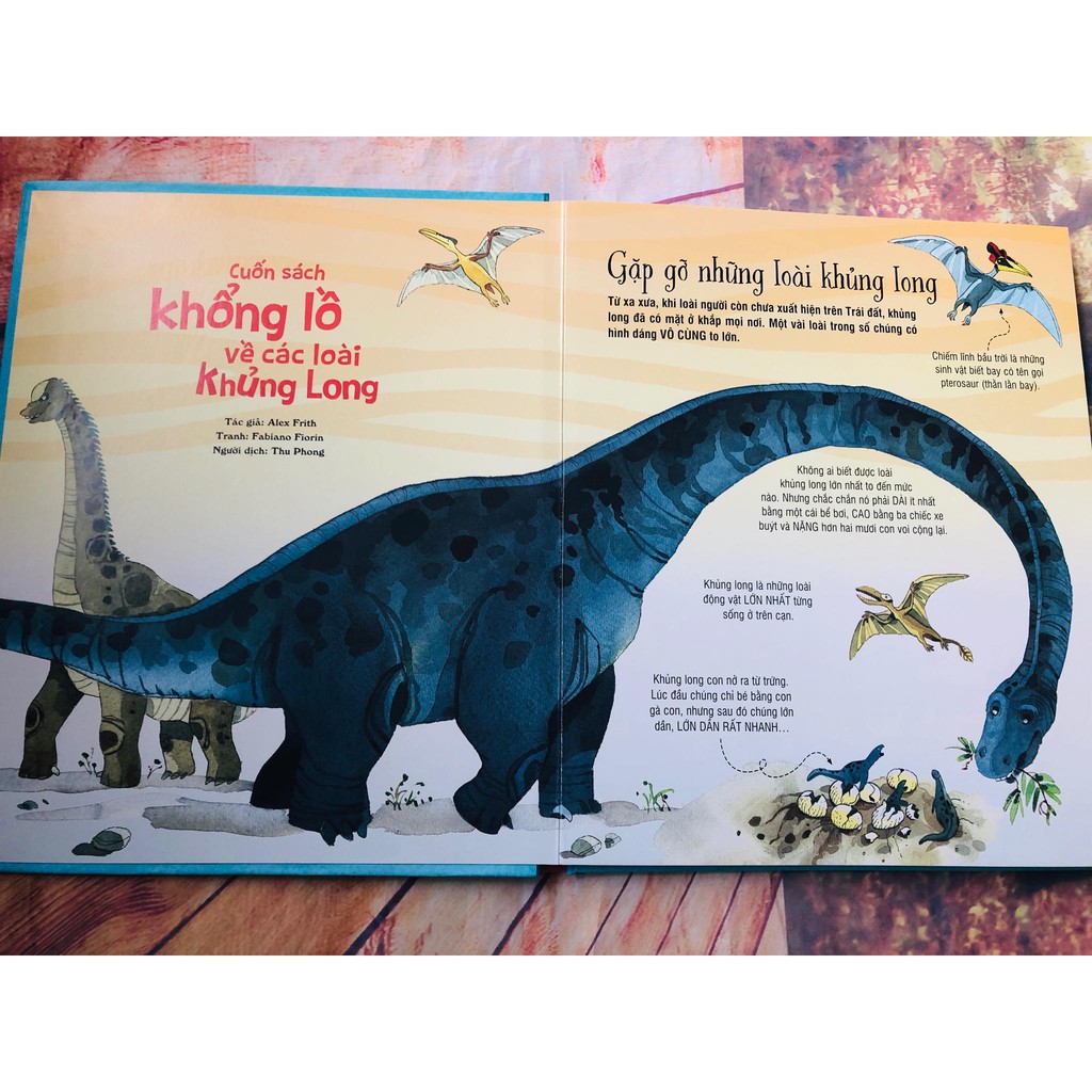 Sách Big Picture Book Dinosaurs Cuốn sách tranh khổng lồ về Khủng Long