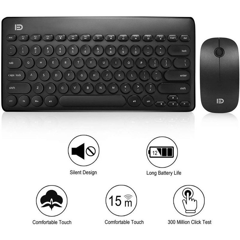 Bộ Phím Chuột Không Dây Siêu Mỏng Forter ik6620