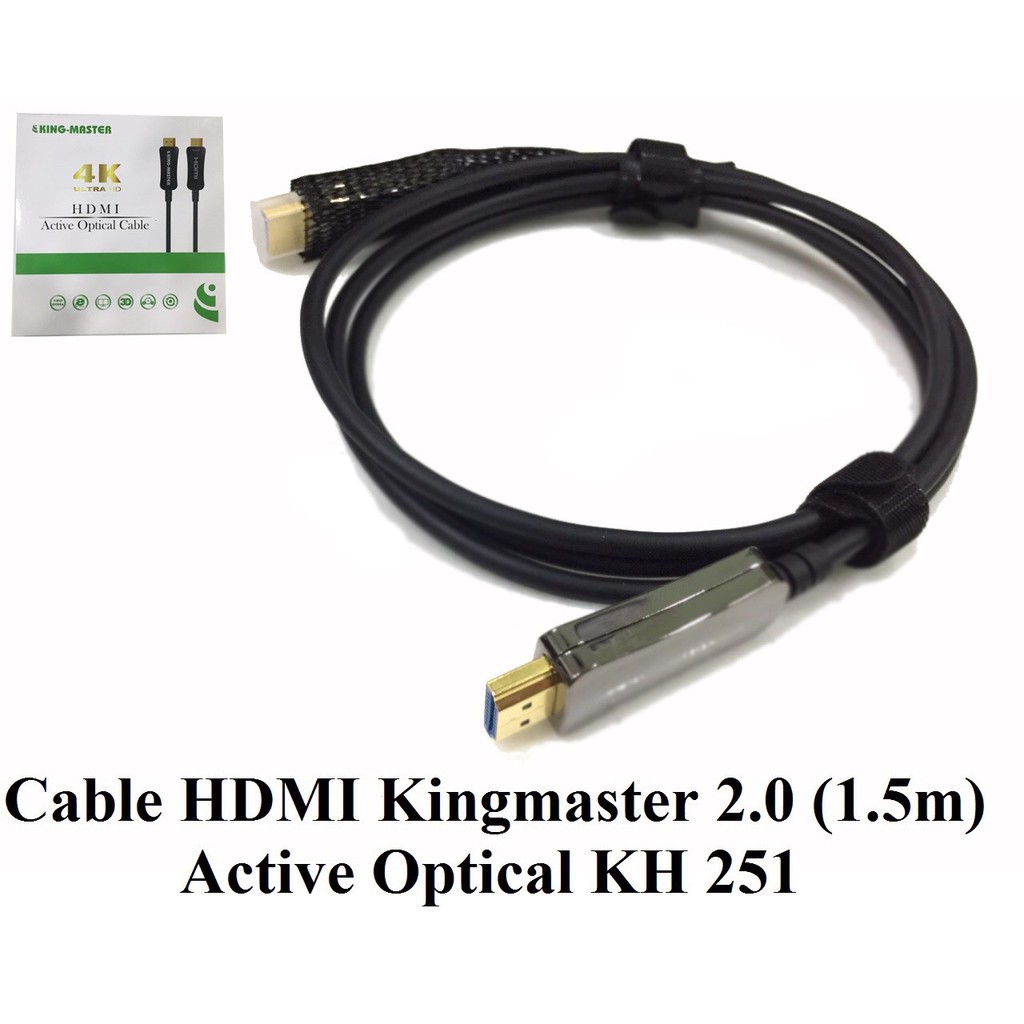 Cáp HDMI Kingmaster 2.0 Active Optical dây từ 1.5m - 90m , 1.5m KH 251, 3m KH 252, 5m KH 253, 10m kh 254, 15m kh 255