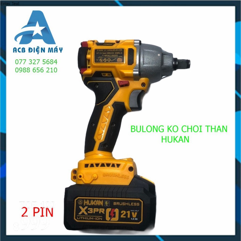 MÁY SIẾT BULONG HUKAN 21V không chổi than Pin 10 Cell Cực Khỏe - HUKAN 21V