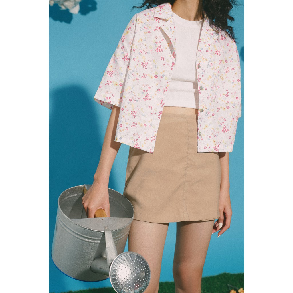 [Mã WABRHI5 giảm 15% đơn 599K] Chân váy chữ A thời trang GAGO plain mini skort màu nâu GO3298 | BigBuy360 - bigbuy360.vn