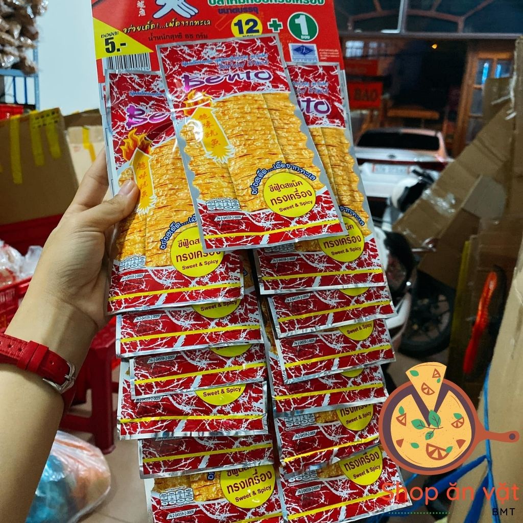 Gói mực Bento tẩm gia vị siêu cay mực bento ăn vặt Thái Lan - 04100057