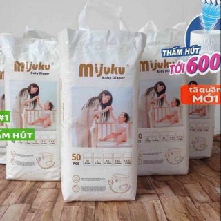 100 miếng bỉm quần mijuku m/l/xl/xxl/xxxl