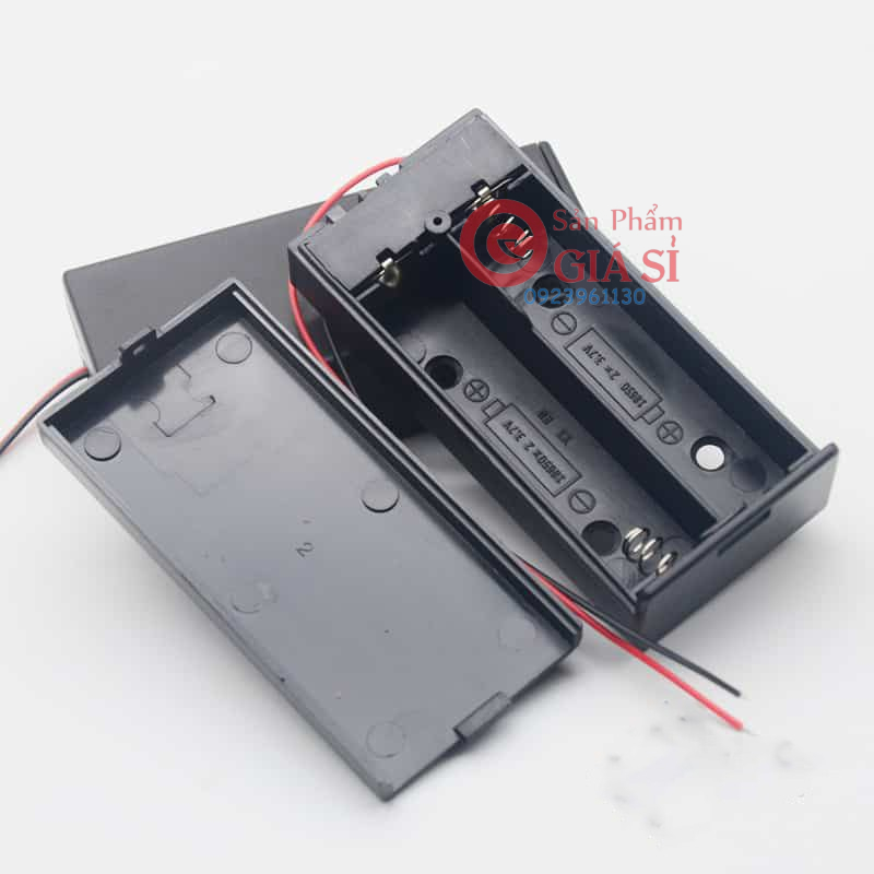 Hộp Pin 18650 2 cell có nắp và công tắc ❤️freeship❤️