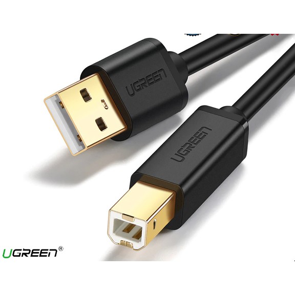 Cáp máy in USB 2.0 AM to BM Ugreen US135 Chính Hãng